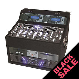 IBIZA DJ PA STUDIO SOUND MUSIK RACK SYSTEM CD MP3 USB SD PLAYER MIXER ENDSTUFE