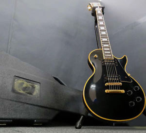 1987 Gibson Les paul Custom Black Vintage Electric Guitar Ebony Fret w/OHSC