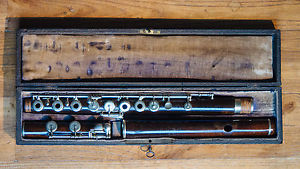 Exceptional wooden cylinder Dorus key Buffet Crampon antique French flute c.1862