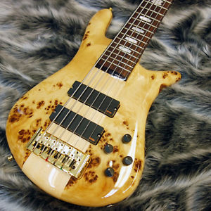 Free Shipping Used Spector EURO 6 LX Poplar Burl Top Gloss Electric Bass