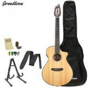 Breedlove PURSUIT-NY Pursuit Nylon Acoustic-Electric Guitar with Strap, Stand,