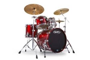 Mapex Saturn Series Walnut and Maple Jazz 5-Piece Drum Set in Cherry Sparkle Lacquer Finish
