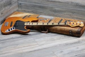 1968 Fender Jazz Bass Guitar Natural Great sounding Bass!