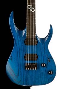 Washburn Custom Shop Solar 6, Trans Blue Matte, USM-PX-SOLAR6TBLM