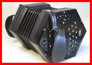 Wally Carroll Anglo Concertina No. 003, C/G 30-Button Black, 1st Ever Sold, COOL