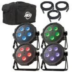 ADJ Products MEGA FLAT TRI PAK PLUS 4 MEG944, CableS, BAG