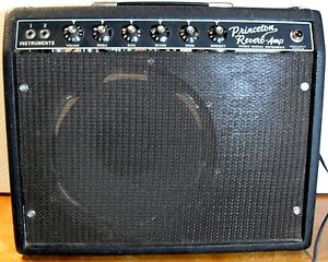 1966 Fender Princeton Reverb Blackface Vintage Tube Amp AA764 used As-is