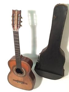 1860-70 Vintage guitar, Antonio Carlos Garcia, Madrid, needs Some restoration
