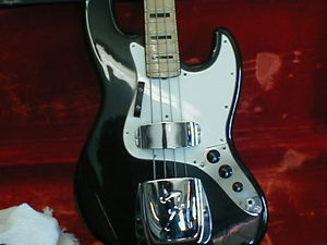 Vintage 1975 Fender Jazz Bass w/ black blocks & binding - "Real Geddy Lee bass"