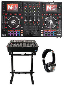 Numark NVII Dual-Display Serato DJ Controller 4-Channel, USB+Stand+Headphones