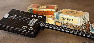 3 String Cigar Box - Aviator Cigars 1937 Old Time ~ Bottleneck dobro slide
