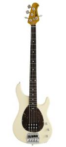 Ernie Ball Music Man Classic Collection Sterling 4 String Bass - Single Humbucker Classic White Finished Birdseye Maple Neck Shell Pickguard