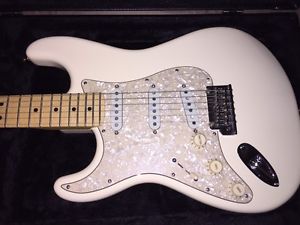 Left Handed 2014 Fender American Standard Stratocaster Olympic White! Upgrades!!
