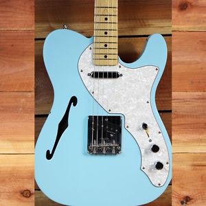 FENDER 69 TELECASTER THINLINE + OHSC Rare Daphne Blue F-Hole 7 Pound Tele Guitar