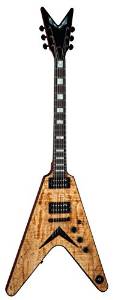 Dean Guitars USA V US141098 USA V Spalt Solid-Body Electric Guitar, Gloss Natural