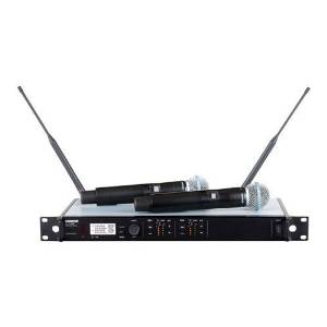 Shure ULXD24D/B58 Dual Handheld Wireless System, Includes 2x ULXD2 Transmitter with Beta 58A Microphones, ULXD4D Receiver, G50 Band 470-534 MHz