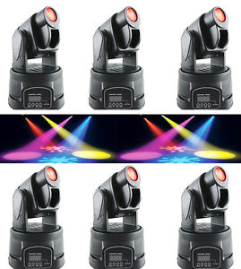 6PCS 15W RGB DMX LED Moving Head Spot Stage Lighting Club DJ Disco Party Light