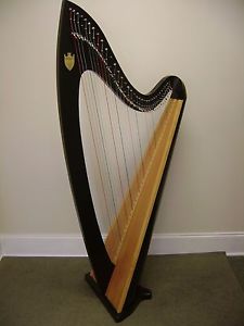 Lyon and Healy Lever Harp Troubadour V Ebony Folk Harp NO RESERVE