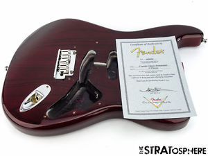 2006 American Fender Custom Shop Classic Strat BODY + HARDWARE USA Bing Cherry