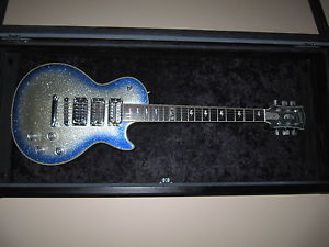 Ace Frehley Les Paul Guitar Silver Blue Burst Signed by Ace