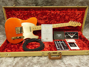 Free Shipping Used Fender Custom Shop 1952 Telecaster Relic Melon Candy 2013