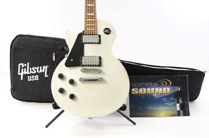 2012 Left Handed Gibson Les Paul Studio Pro Electric Guitar - White w/Gig Bag