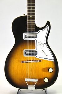 HARMONY 1960s H-46 Stratotone Mars Sunburst w/soft case F/S Guitar #R1145