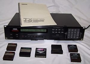 Yamaha TX802 FM Tone Generator with 1 CARD ADAPTOR and 6 CARTRIDGES & Manual