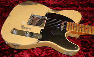 2016 Fender 1952 Telecaster Heavy Relic CS NoCaster Blonde AAA Flamed Neck 7lbs