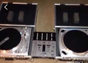 DJ EQUIPMENT, TWO NUMARK TURNTABLES, MIXER, & SERATO SCRATCH, MINT CONDITION.