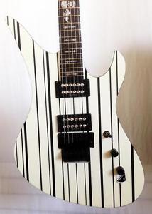 Schecter Synyster Custom White with Black Stripes Electric Guitar Gates