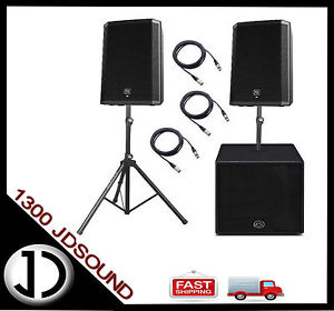 2x EV ZLX12P two-way 12" active speakers + Wharfedale Titan A15 15" subwoofer