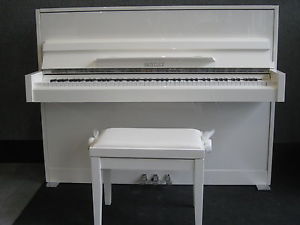Neues Klavier nur: 1.999,- "Bentley" in weiß mit Chrom  von REHA-PIANO-AURICH