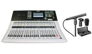 Package: Yamaha TF3 24 Channel 48 Input Digital Mixer w/25 Motorized Faders and USB + Audio Technica AT4051B Cardiod Condencer Microphone + Case