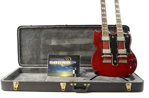 2004 Epiphone G-1275 SG Double Neck Electric Guitar - Cherry Flame w/OHSC