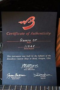 2007 Breedlove Quartz OF Mandolin Crafted in Bend Oregon Never Played!