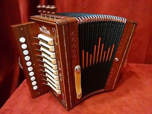 NEW Beltuna Diatonic Button Accordion Cajun Padauk Key of G LMMH 2 Made in Italy