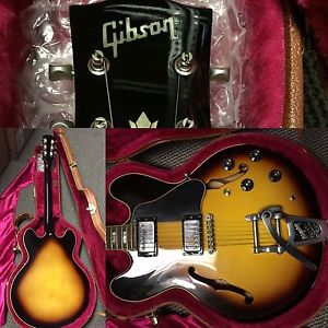 Gibson ES 335 Sunburst,vintage original 1971 Bigsby Custom cover