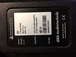 Two (2) d&b audiotechnik E8 Speakers