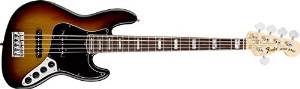 Fender American Deluxe Jazz Bass® V (Five String), 3 Tone Sunburst, Rosewood Fretboard