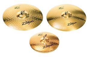 BRAND NEW set of Zildjian Z3 cymbals - 14" Hi-Hats, 17" Crash, 22" Ride