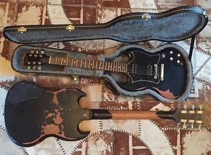Vintage Gibson 2001 SG road worn guitar with hard case AC/DC