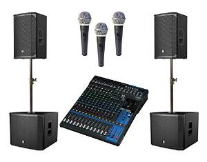 Bar Sound System with Electro-Voice EKX Series Portable Loudspeakers, Yamaha Mixer, and 3 FREE Mics