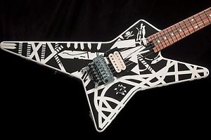 EVH Stripe Series Star Guitar Black and White no case Van Halen