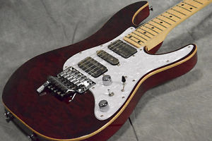 SCHECTER SD-II-24-AS Red Maple Fingerbod Maple/Ash Body D-Tuner Made In JAPAN