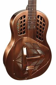 Regal RC-56 copper plated Brass resonator guitar w/case