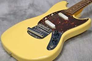 Fender Japan Mustang MG69 Yellow White Electric Guitar MIJ