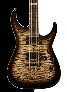 ESP USA Horizon II Electric Guitar, See Thru Black Sunburst, Seymour Duncan