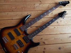 No Brand Base guitar double neck custom free shipping EMS Speed post from Japan