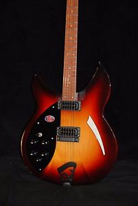 Rickenbacker 330 Lefty Ebony Hard Ware 2016 Amber Montezuma Brown